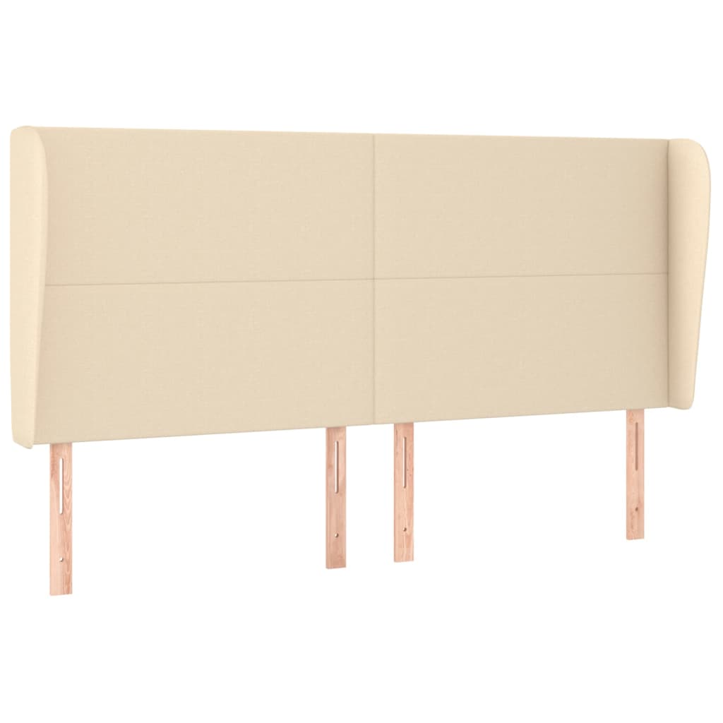 Vidaxl cabecero con orejas de tela color crema 203x23x118/128 cm