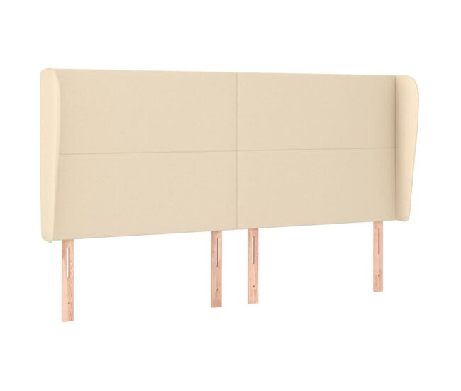 Vidaxl cabecero con orejas de tela color crema 203x23x118/128 cm
