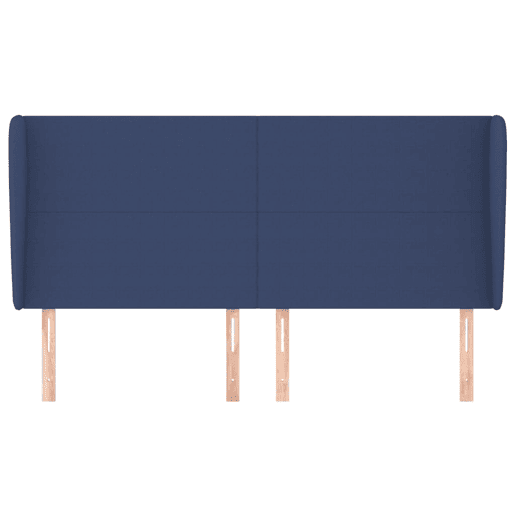 vidaXL Cabeceira de cama c abas tecido 203x23x118128 cm azul