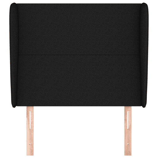 vidaXL Cabeceira de cama c abas tecido 83x23x118128 cm preto