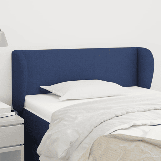 vidaXL Cabeceira de cama c abas tecido 83x23x7888 cm azul