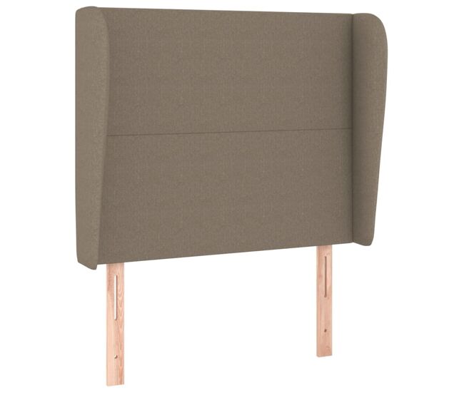 Vidaxl cabecero con orejas de tela gris taupe 83x23x118/128 cm