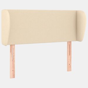 vidaXL Cabeceira de cama c abas tecido 103x23x7888 cm creme