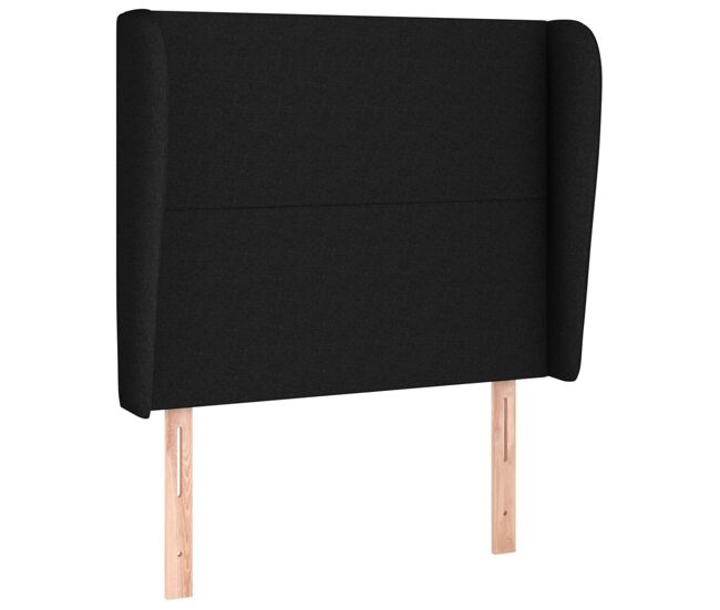 Vidaxl cabecero con orejas de tela negro 103x23x118/128 cm