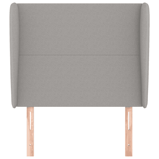 vidaXL Cabeceira de cama c abas tecido 83x23x118128cm cinzento-claro