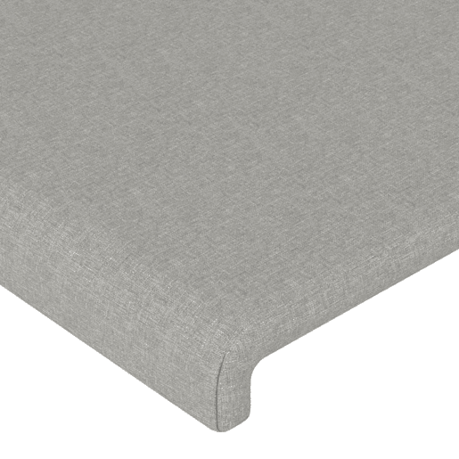 vidaXL Cabeceira de cama c abas tecido 83x23x118128cm cinzento-claro