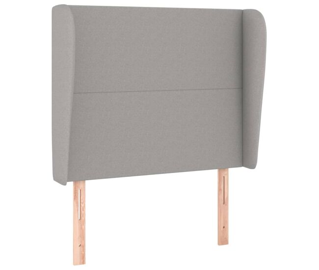 Vidaxl cabecero con orejas de tela gris claro 103x23x118/128 cm