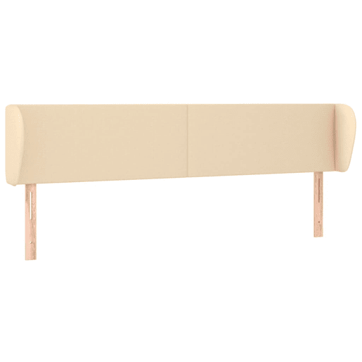 vidaXL Cabeceira de cama c abas tecido 203x23x7888 cm creme vidaXL Cabeceira de cama c abas tecido 203x23x7888 cm creme