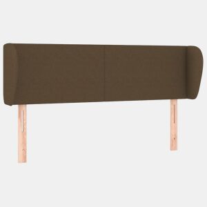 vidaXL Cabeceira de cama c abas tecido 147x23x7888cm castanho-escuro