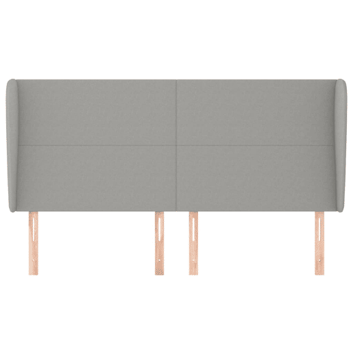 vidaXL Cabeceira cama c abas tecido 163x23x118128 cm cinzento-claro vidaXL Cabeceira cama c abas tecido 163x23x118128 cm cinzento-claro