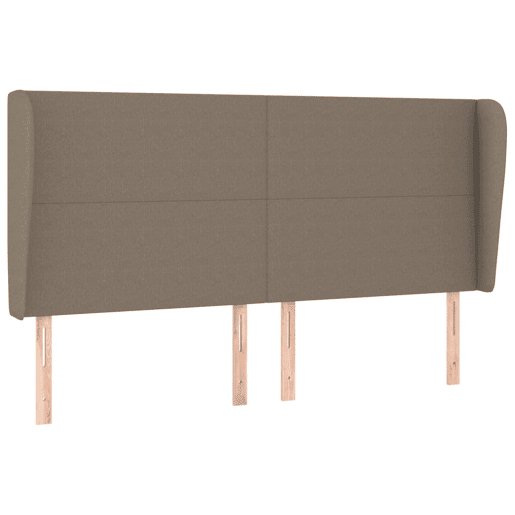 vidaXL Cabeceira cama abas tecido 203x23x118128 cm cinza-acastanhado