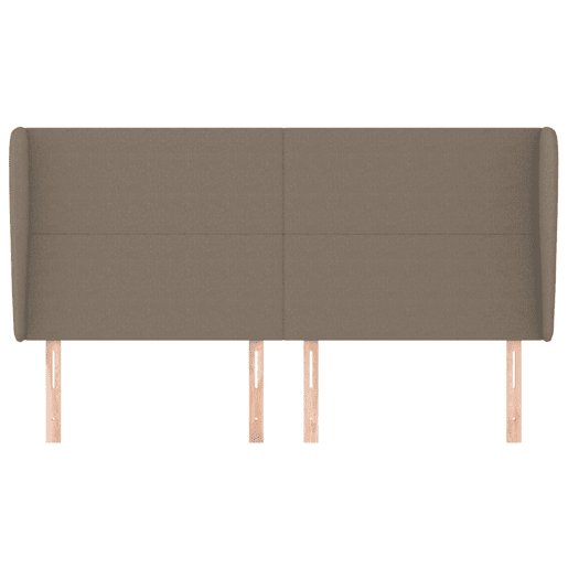 vidaXL Cabeceira cama abas tecido 203x23x118128 cm cinza-acastanhado
