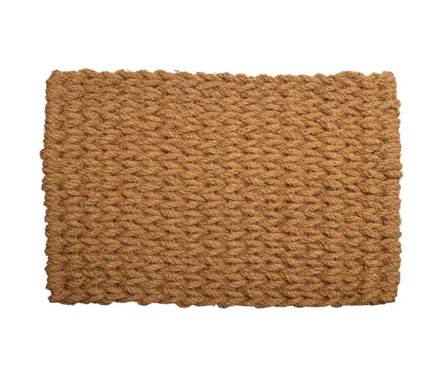 Felpudo de cuerda de coco marrón 90x60x3