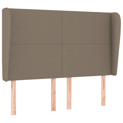 vidaXL Cabeceira cama abas tecido 147x23x118128 cm cinza-acastanhado vidaXL Cabeceira cama abas tecido 147x23x118128 cm cinza-acastanhado
