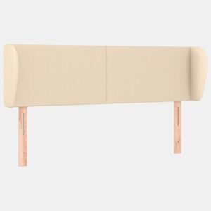 vidaXL Cabeceira de cama c abas tecido 147x23x7888 cm creme