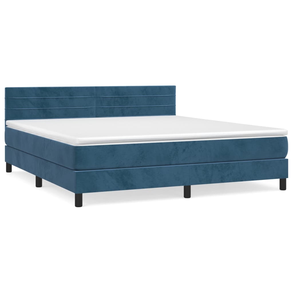 Cama box spring 180x200 Azul