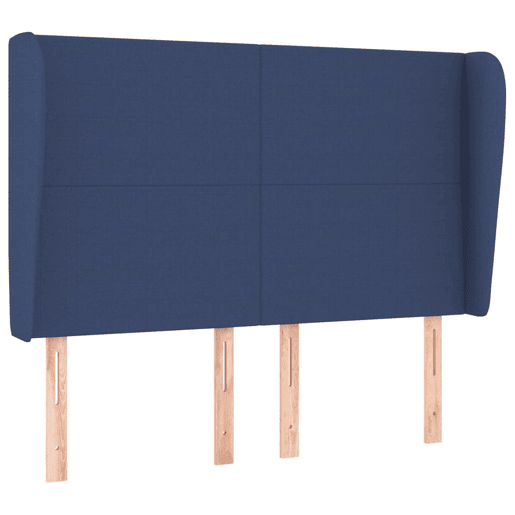 vidaXL Cabeceira de cama c abas tecido 147x23x118128 cm azul vidaXL Cabeceira de cama c abas tecido 147x23x118128 cm azul
