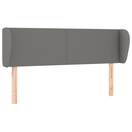 vidaXL Cabeceira de cama c abas tecido 147x23x7888cm cinzento-escuro vidaXL Cabeceira de cama c abas tecido 147x23x7888cm cinzento-escuro