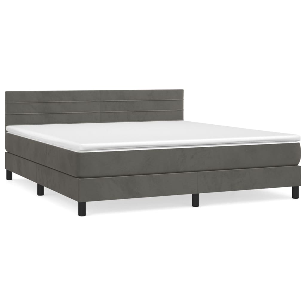 Cama box spring 180x200 Gris Oscuro