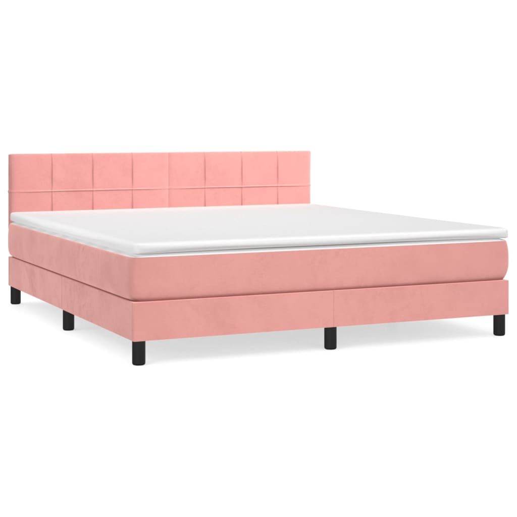 Cama box spring 160x200 Rosa
