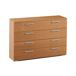 Cómoda Ancha Clásica 4 Cajones Para Dormitorio Cómoda Ancha Clásica 4 Cajones Para Dormitorio Madera Clara