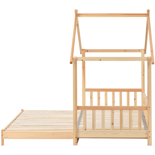 Cama com gavetão - cama de cabine para crianças 90(180)x200cm em madeira maciça - Natural