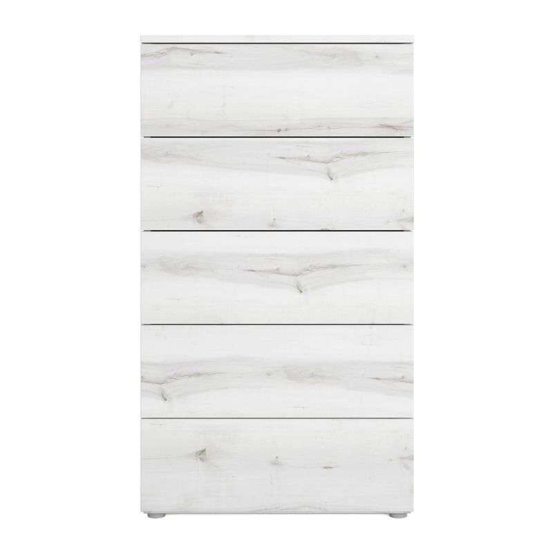 Sinfonier cómoda 5 cajones mueble cajonera cómoda alta lyon blanco albo 62x111 cm