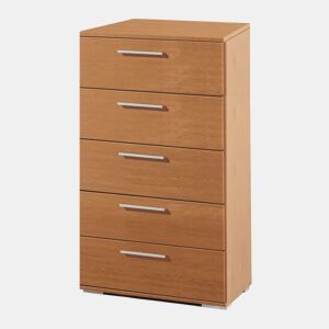 Cômoda clássica em cor cereja 5 gavetas 52x101x41 cm para quarto