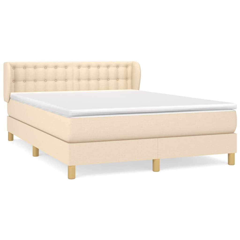 Cama box spring 140x190 Crema