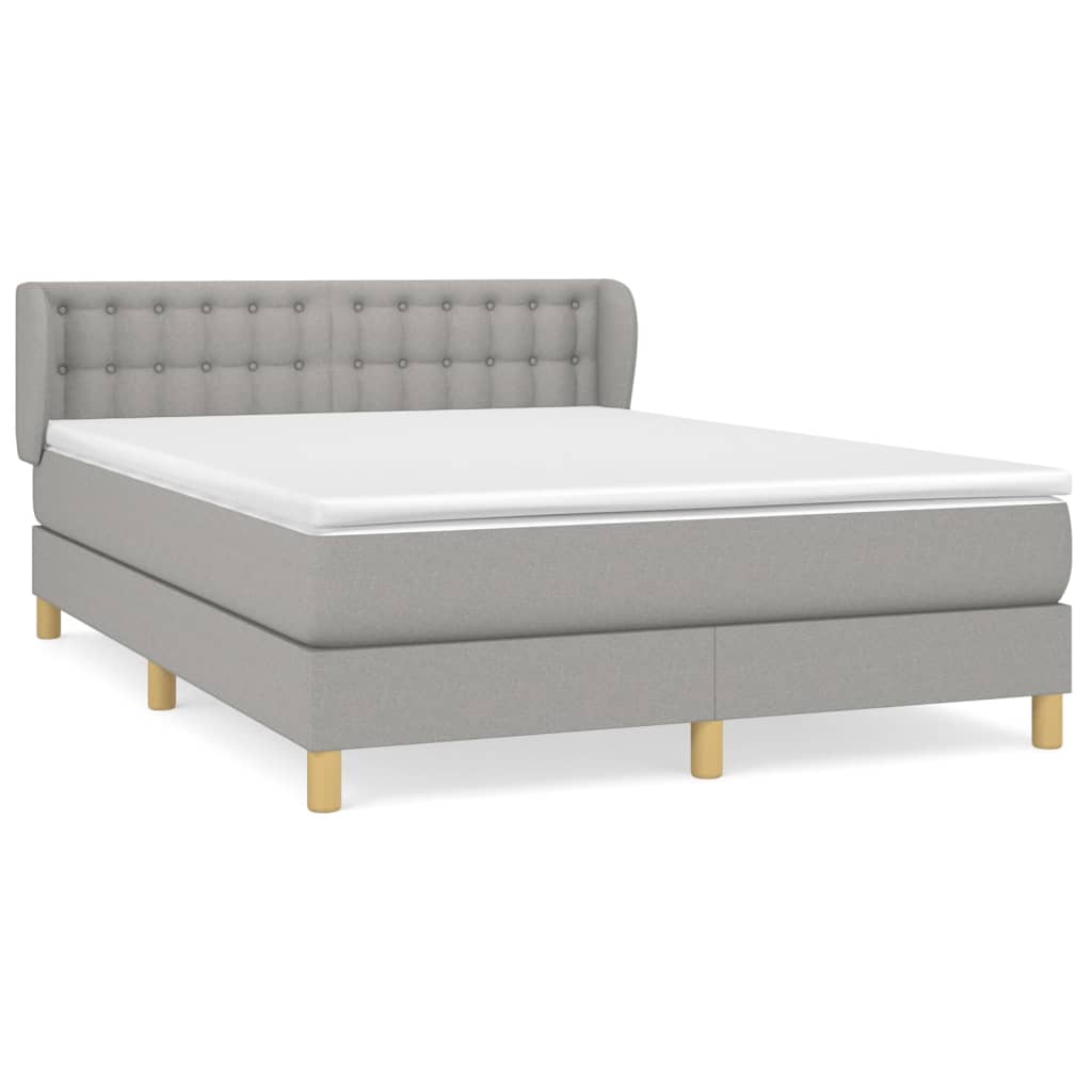Cama box spring 140x190 Gris