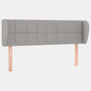 vidaXL Cabeceira de cama c abas tecido 147x23x7888 cm cinzento-claro