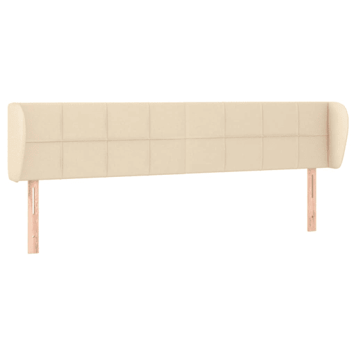 vidaXL Cabeceira de cama c abas tecido 163x23x7888 cm creme