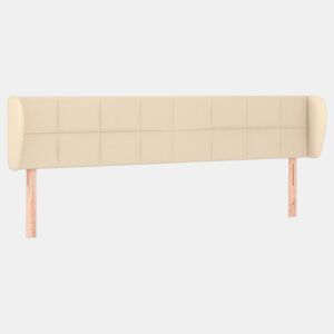 vidaXL Cabeceira de cama c abas tecido 163x23x7888 cm creme