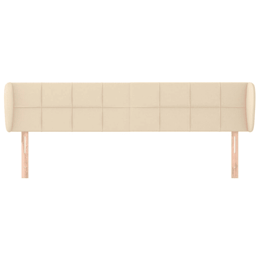 vidaXL Cabeceira de cama c abas tecido 163x23x7888 cm creme