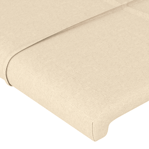 vidaXL Cabeceira de cama c abas tecido 163x23x7888 cm creme