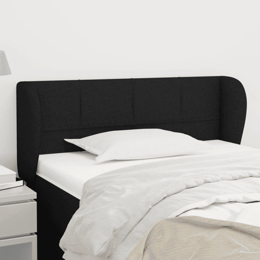 vidaXL Cabeceira de cama c abas tecido 83x23x7888 cm preto vidaXL Cabeceira de cama c abas tecido 83x23x7888 cm preto