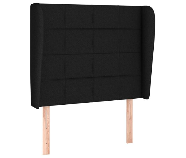 Vidaxl cabecero con orejas de tela negro 93x23x118/128 cm