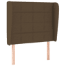 vidaXL Cabeceira cama c abas tecido 83x23x118128 cm castanho-escuro