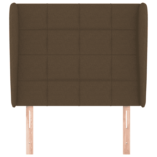 vidaXL Cabeceira cama c abas tecido 83x23x118128 cm castanho-escuro