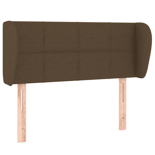 vidaXL Cabeceira de cama c abas tecido 103x23x7888cm castanho-escuro vidaXL Cabeceira de cama c abas tecido 103x23x7888cm castanho-escuro