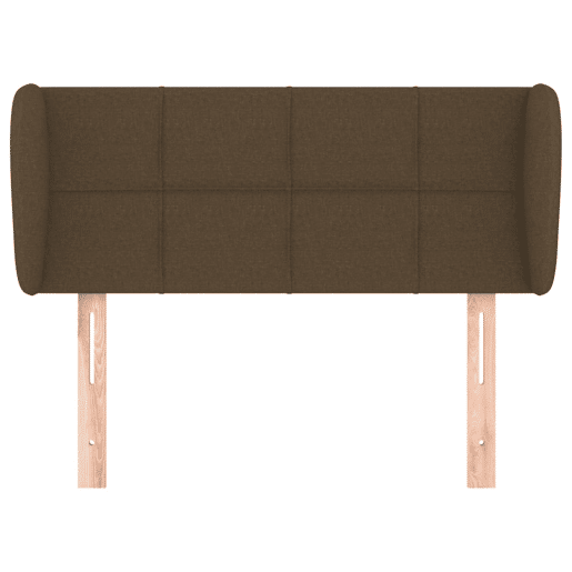 vidaXL Cabeceira de cama c abas tecido 103x23x7888cm castanho-escuro vidaXL Cabeceira de cama c abas tecido 103x23x7888cm castanho-escuro