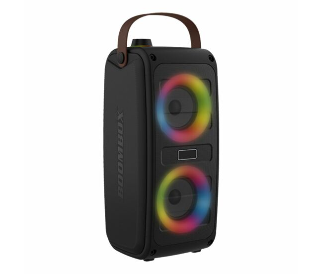 Altavoz bluetooth portátil denver electronics negro led rgb
