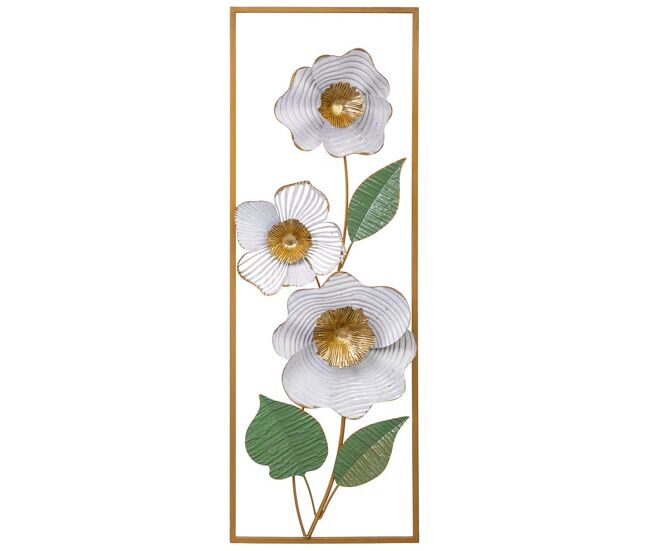 Mural decorativo de pared de metal 31,1x89,5x5,7