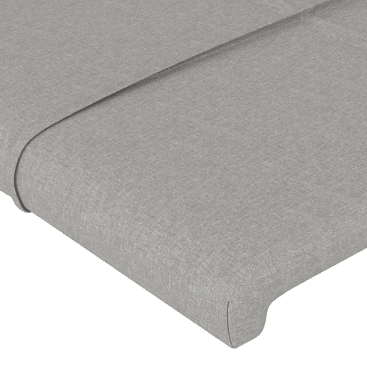 vidaXL Cabeceira de cama c abas tecido 147x23x118128cm cinza-claro vidaXL Cabeceira de cama c abas tecido 147x23x118128cm cinza-claro