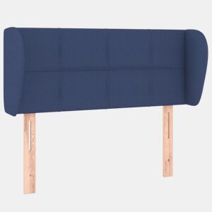vidaXL Cabeceira de cama c abas tecido 103x23x7888 cm azul
