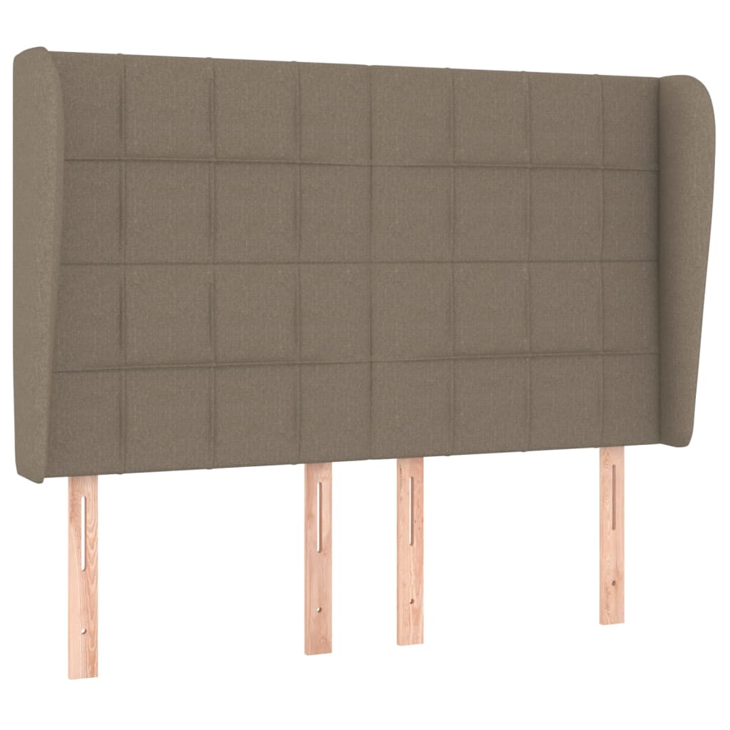 Vidaxl cabecero con orejas de tela gris taupe 147x23x118/128 cm