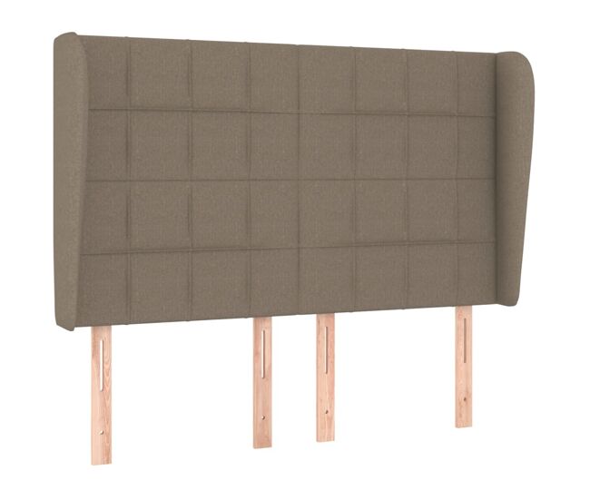 Vidaxl cabecero con orejas de tela gris taupe 147x23x118/128 cm