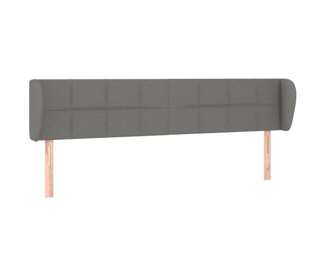 Vidaxl cabecero de tela gris oscuro 183x23x78/88 cm