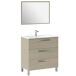 Conjunto Mueble Baño Taria con Columna y Lavamanos Conjunto Mueble Baño Taria con Columna y Lavamanos Madera Clara