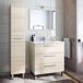 Conjunto Mueble Baño Taria con Columna y Lavamanos Conjunto Mueble Baño Taria con Columna y Lavamanos Madera Clara